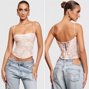 NEW House of CB Lisette Top Pale Pink Large+ (XL) with Plus Cup